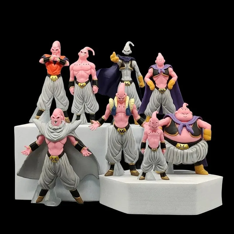 Zufällig 1 Stück Dragon Ball Z Anime Figur Majin Buu Fat Buu Actionfiguren Puppensammlung PVC Modell Spielzeug für Kinder Erwachsene Geschenke