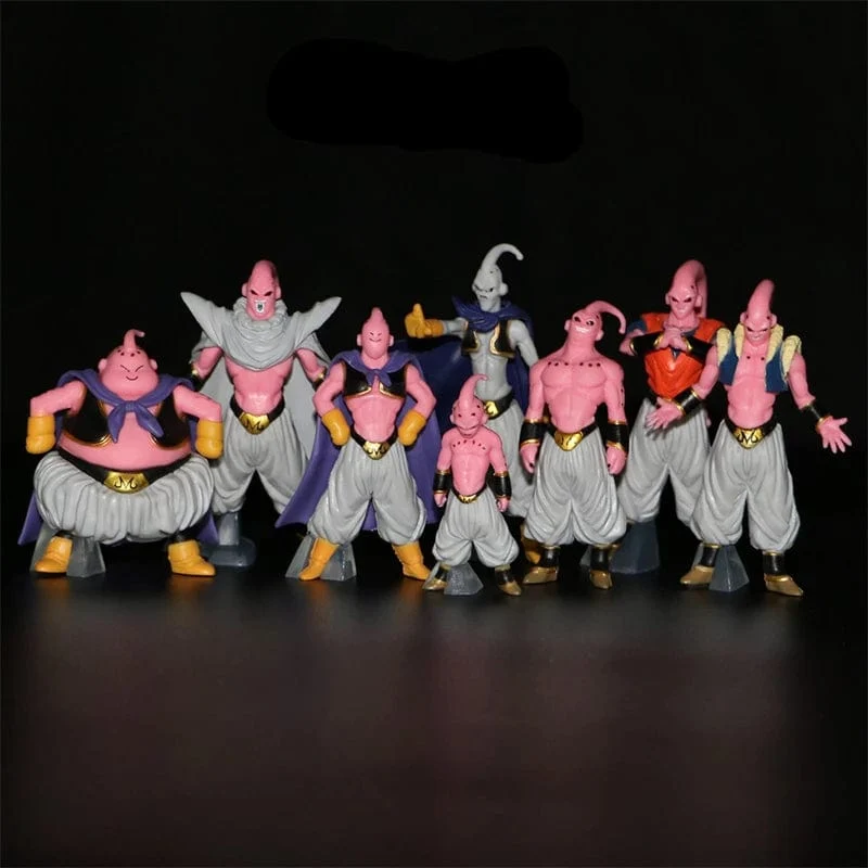 Zufällig 1 Stück Dragon Ball Z Anime Figur Majin Buu Fat Buu Actionfiguren Puppensammlung PVC Modell Spielzeug für Kinder Erwachsene Geschenke
