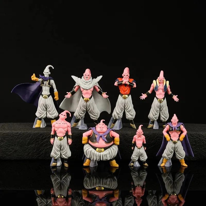 Zufällig 1 Stück Dragon Ball Z Anime Figur Majin Buu Fat Buu Actionfiguren Puppensammlung PVC Modell Spielzeug für Kinder Erwachsene Geschenke