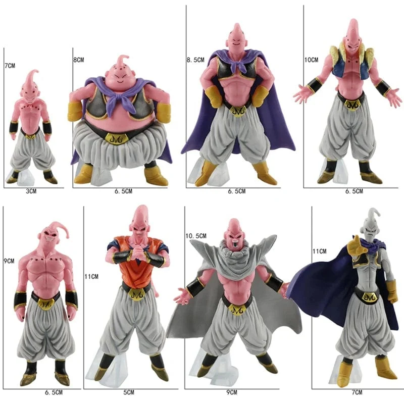 Zufällig 1 Stück Dragon Ball Z Anime Figur Majin Buu Fat Buu Actionfiguren Puppensammlung PVC Modell Spielzeug für Kinder Erwachsene Geschenke