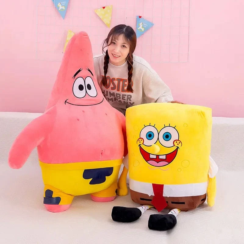 Großes süßes SpongeBob Patrick Star Plüschtier, sehr weiches Umarmungskissen, gefülltes Cartoon-Anime-Plüschtier, Kawaii-Puppe, Weihnachtsgeschenke