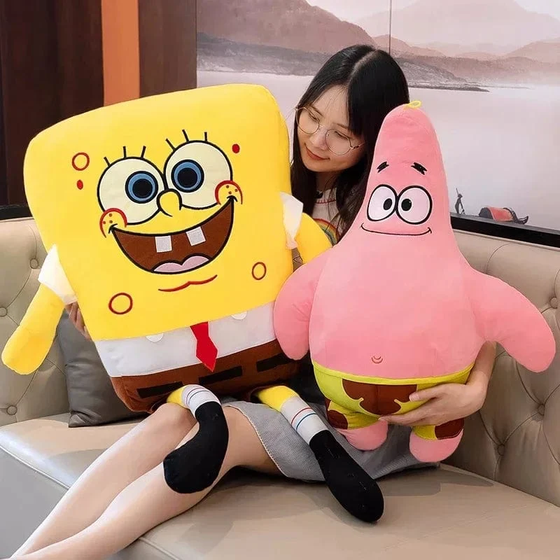 Großes süßes SpongeBob Patrick Star Plüschtier, sehr weiches Umarmungskissen, gefülltes Cartoon-Anime-Plüschtier, Kawaii-Puppe, Weihnachtsgeschenke