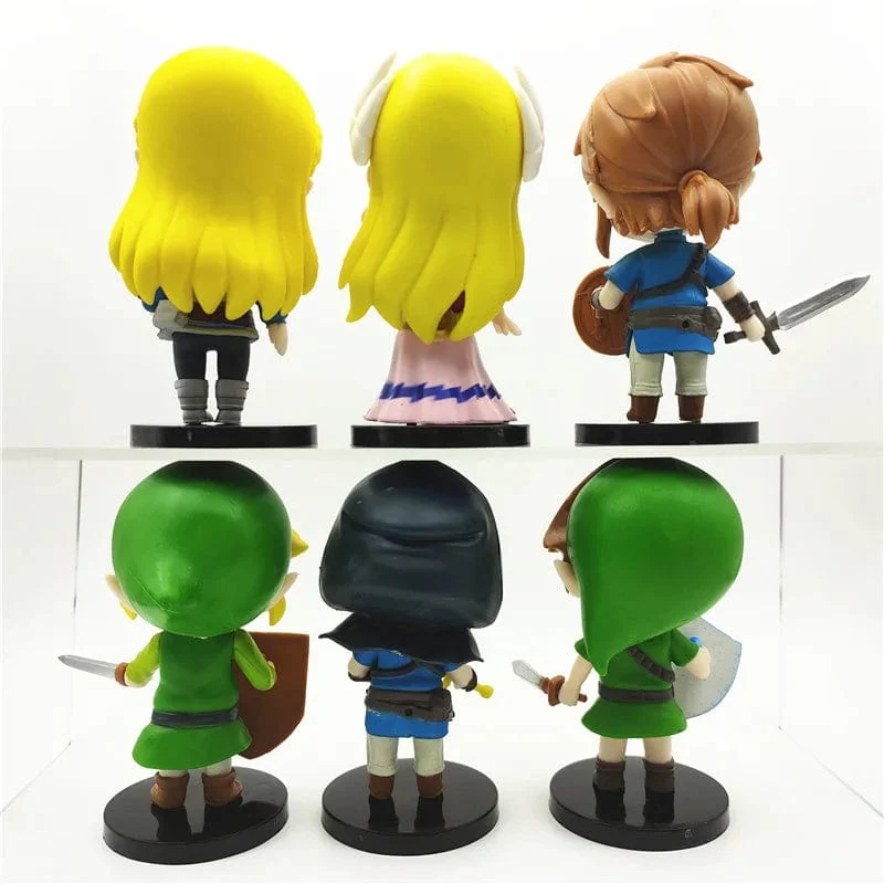 The Legend of Zelda 6 Teile/Satz 10cm Q Version Link Prinzessin Zelda Figur Spiel Dekoration Anime Ornamente Modell Sammlung Puppen