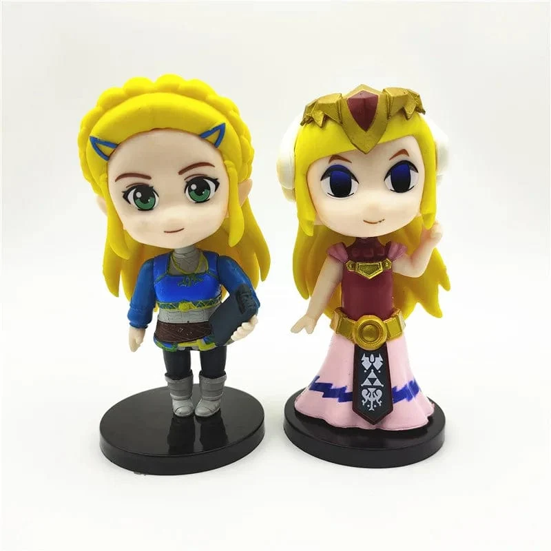 The Legend of Zelda 6 Teile/Satz 10cm Q Version Link Prinzessin Zelda Figur Spiel Dekoration Anime Ornamente Modell Sammlung Puppen