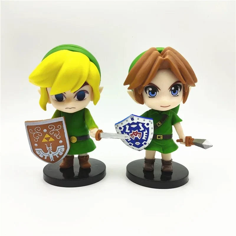 The Legend of Zelda 6 Teile/Satz 10cm Q Version Link Prinzessin Zelda Figur Spiel Dekoration Anime Ornamente Modell Sammlung Puppen