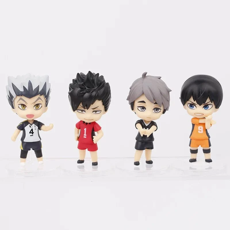 8 teile/satz Haikyuus Action Figure Spielzeug Q version Kenma Kozume Shoyo Hinata Kotaru Bokuto Yu Nishinoya Volleyball Modell Puppen