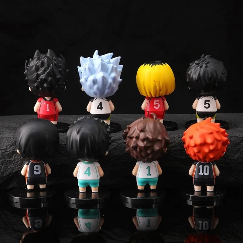 8 teile/satz Haikyuus Action Figure Spielzeug Q version Kenma Kozume Shoyo Hinata Kotaru Bokuto Yu Nishinoya Volleyball Modell Puppen