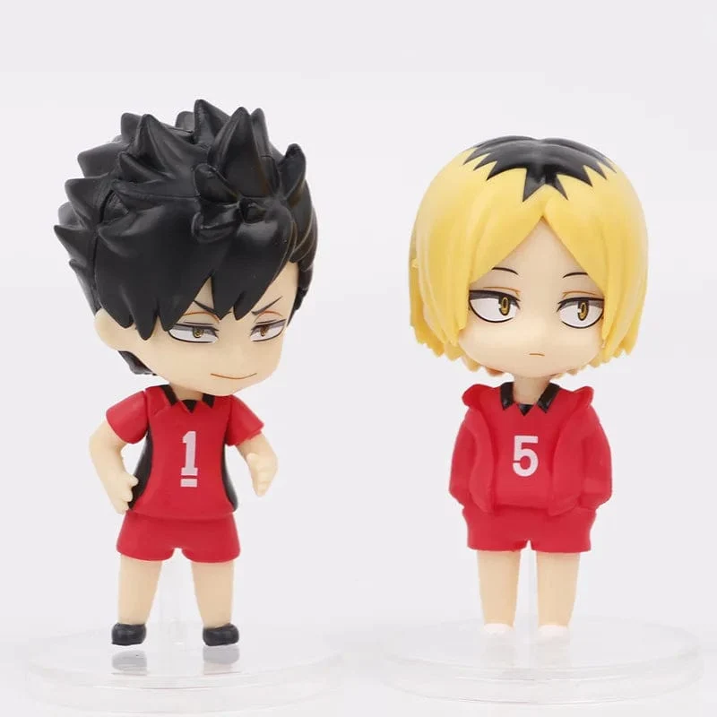 8 teile/satz Haikyuus Action Figure Spielzeug Q version Kenma Kozume Shoyo Hinata Kotaru Bokuto Yu Nishinoya Volleyball Modell Puppen