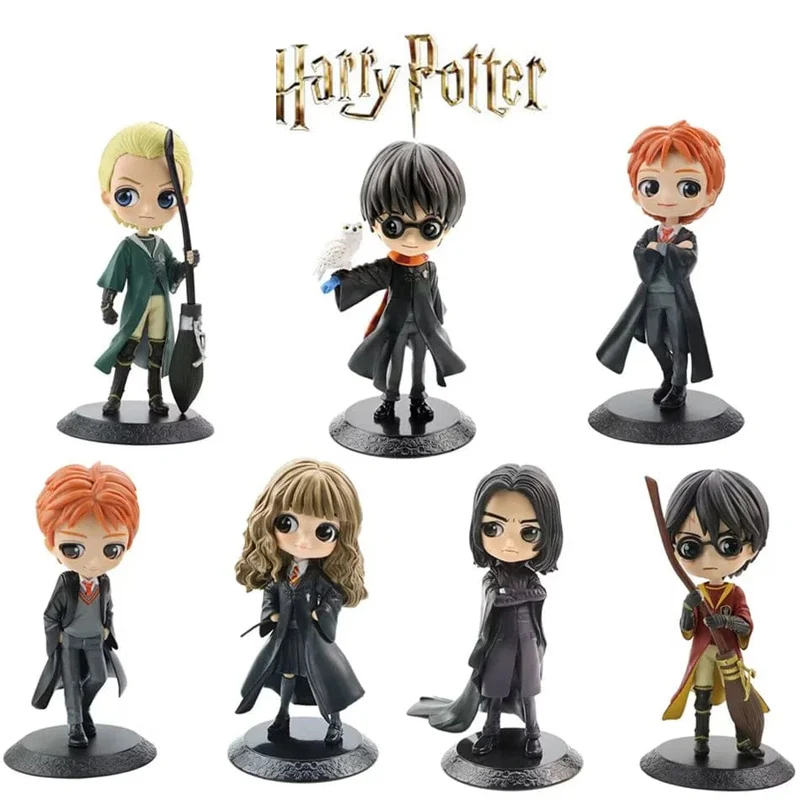 Harry Potter Q Posket Serie Version Rolle Draco Malfoy Hermine Actionfigur Anime Sammelpuppen für Kinder Weihnachtsspielzeug