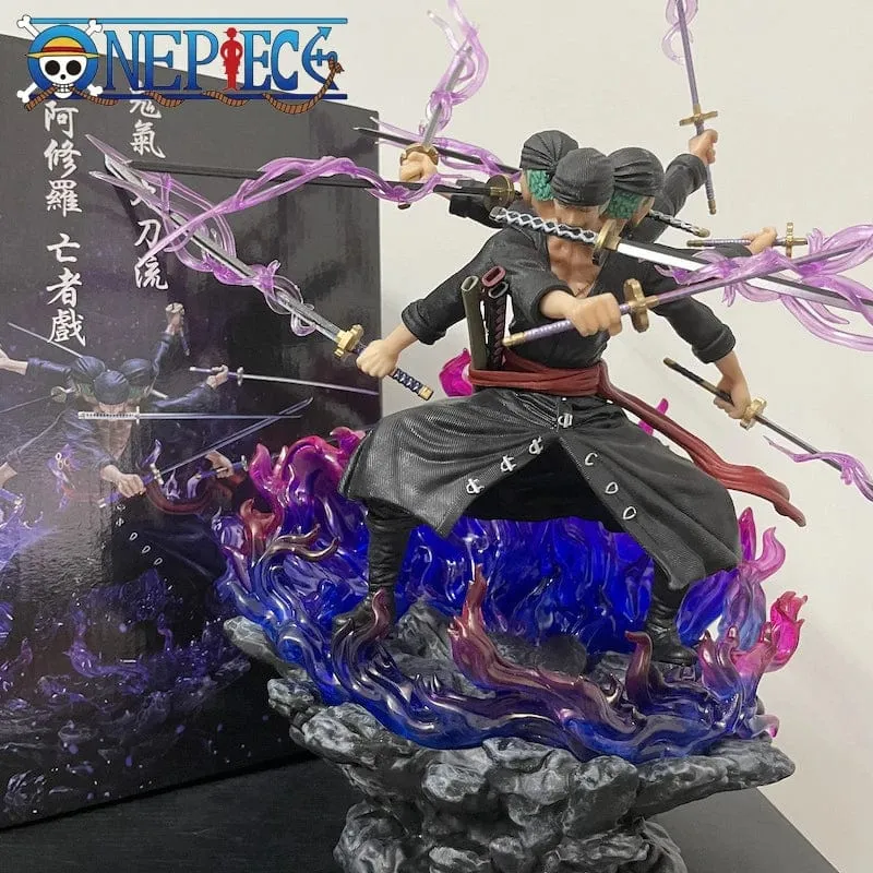 40 cm Anime One Piece Zoro Figur Wano Onigashima 9 Schwerter Stil Action Figur PVC Statue Modell Sammlerstück Dekoration Spielzeug Geschenk