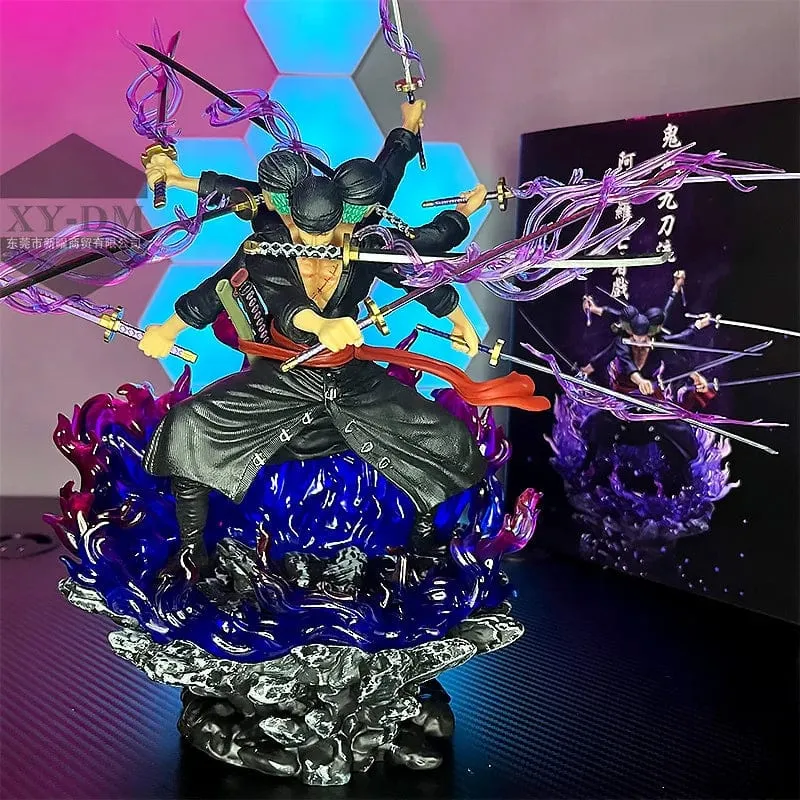 40 cm Anime One Piece Zoro Figur Wano Onigashima 9 Schwerter Stil Action Figur PVC Statue Modell Sammlerstück Dekoration Spielzeug Geschenk