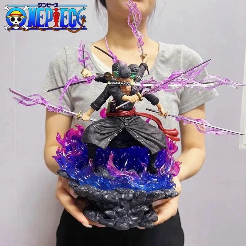 40 cm Anime One Piece Zoro Figur Wano Onigashima 9 Schwerter Stil Action Figur PVC Statue Modell Sammlerstück Dekoration Spielzeug Geschenk