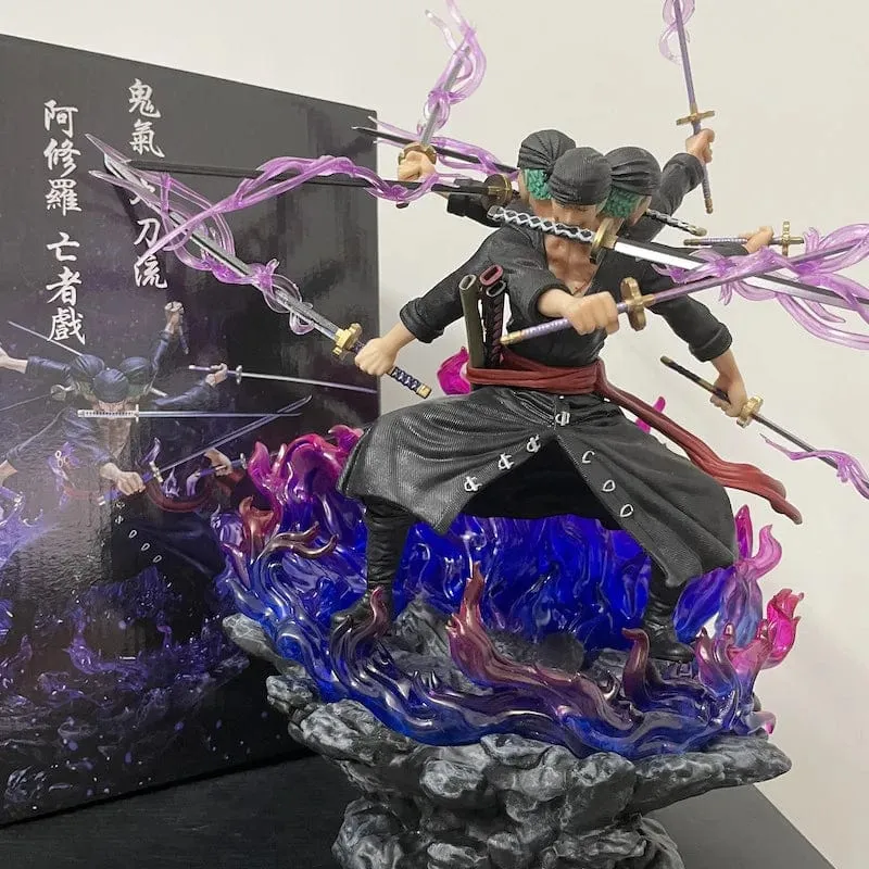 40 cm Anime One Piece Zoro Figur Wano Onigashima 9 Schwerter Stil Action Figur PVC Statue Modell Sammlerstück Dekoration Spielzeug Geschenk