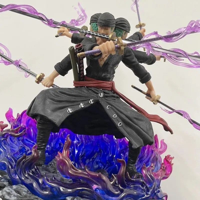 40 cm Anime One Piece Zoro Figur Wano Onigashima 9 Schwerter Stil Action Figur PVC Statue Modell Sammlerstück Dekoration Spielzeug Geschenk