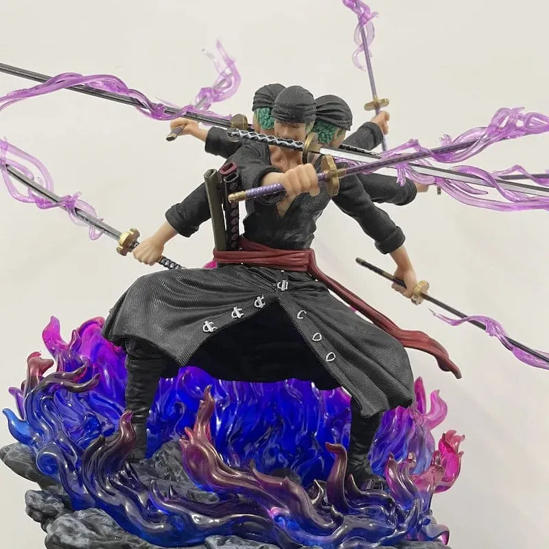 40 cm Anime One Piece Zoro Figur Wano Onigashima 9 Schwerter Stil Action Figur PVC Statue Modell Sammlerstück Dekoration Spielzeug Geschenk