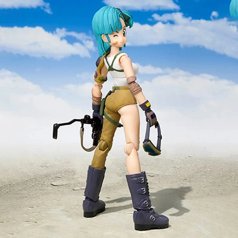 13.5 cm Anime Dragon Ball Figuren Bulma Goku Actionfigur Bewegliche PVC-Sammlung Puppe SHF Kindheit Sohn Goku Figur Modell Spielzeug