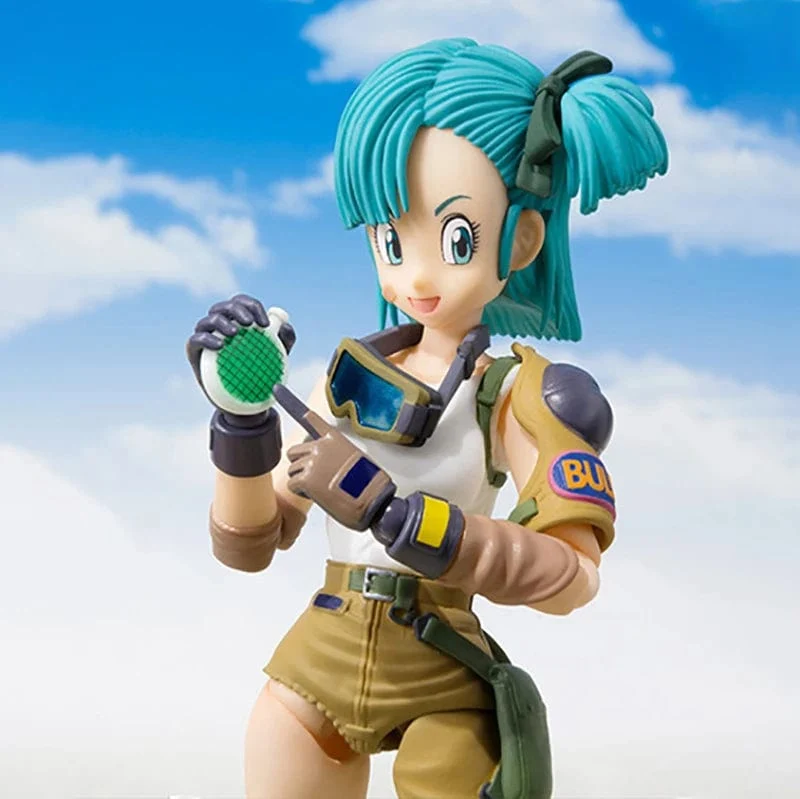 13.5 cm Anime Dragon Ball Figuren Bulma Goku Actionfigur Bewegliche PVC-Sammlung Puppe SHF Kindheit Sohn Goku Figur Modell Spielzeug