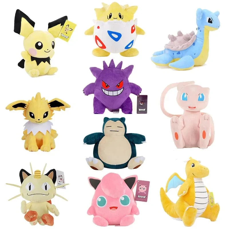 Original Pokemon Plüsch Spielzeug Pikachu Charizard Bulbasaur Jenny Schildkröte Anime Puppe Kinder Geburtstag Weihnachten Geschenk