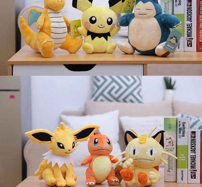 Original Pokemon Plüsch Spielzeug Pikachu Charizard Bulbasaur Jenny Schildkröte Anime Puppe Kinder Geburtstag Weihnachten Geschenk