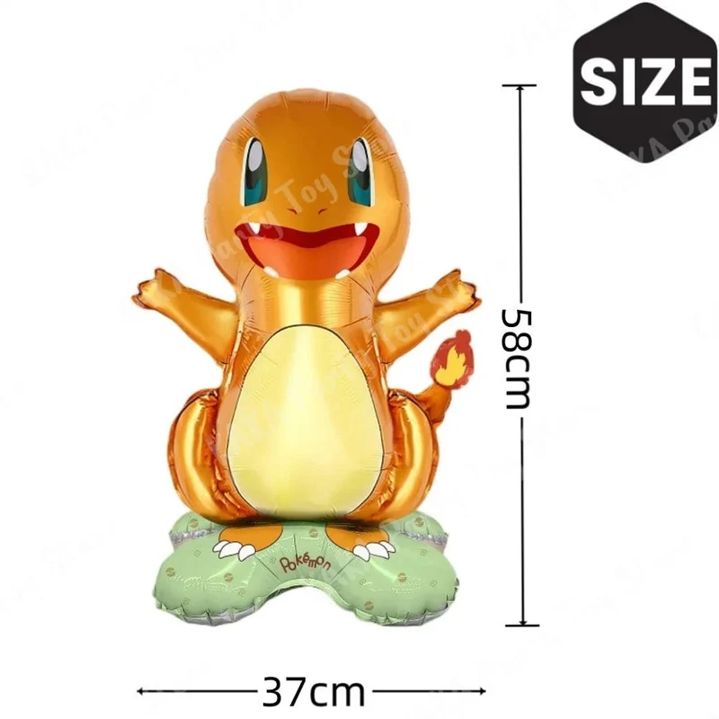 4 Stücke Stehend Pokemon Ballon Cartoon Pikachu Squirtle Bulbasaur Figur Folie Ballon Dekoration Lieferungen Kinder Geburtstag Party Geschenk