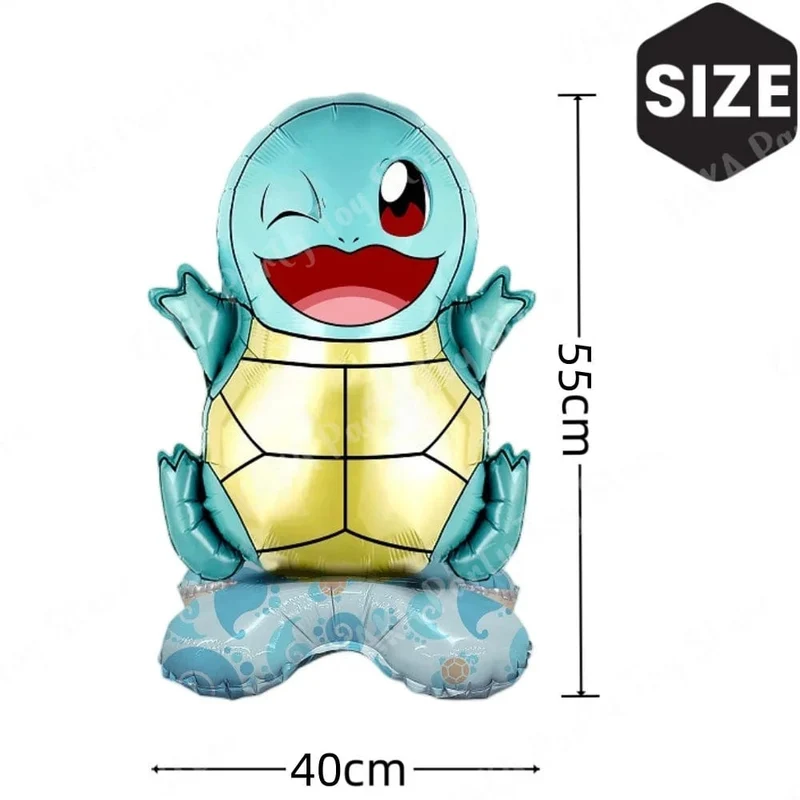 4 Stücke Stehend Pokemon Ballon Cartoon Pikachu Squirtle Bulbasaur Figur Folie Ballon Dekoration Lieferungen Kinder Geburtstag Party Geschenk