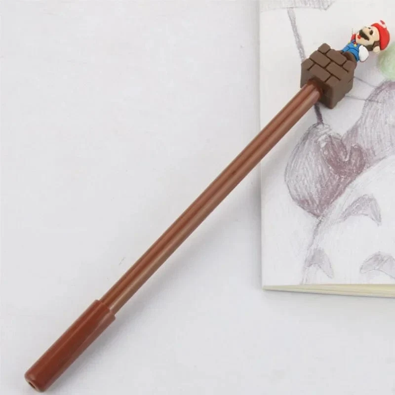 Super Mario Bros Neutralstift mit schwarzer Tinte, 0.5 mm, Gelstift, Cartoon-Design, für Schüler, Schulbedarf, Schreibwaren, Stifte, Kindergeschenk