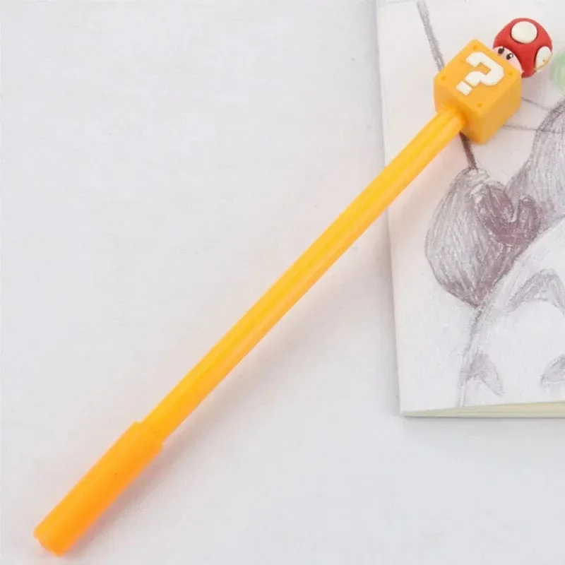 Super Mario Bros Neutralstift mit schwarzer Tinte, 0.5 mm, Gelstift, Cartoon-Design, für Schüler, Schulbedarf, Schreibwaren, Stifte, Kindergeschenk