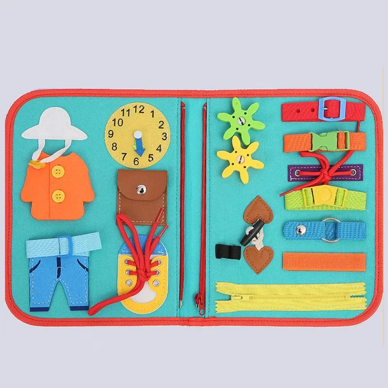 Busy Board Montessori-Spielzeug für Kleinkinder, sensorisches Spielzeug, Vorschullernen, pädagogische Reiseaktivitäten für Jungen, Feinmotorik