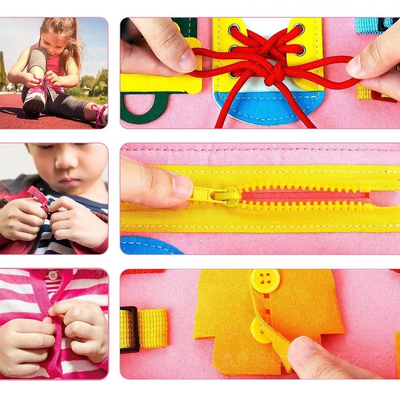 Busy Board Montessori-Spielzeug für Kleinkinder, sensorisches Spielzeug, Vorschullernen, pädagogische Reiseaktivitäten für Jungen, Feinmotorik