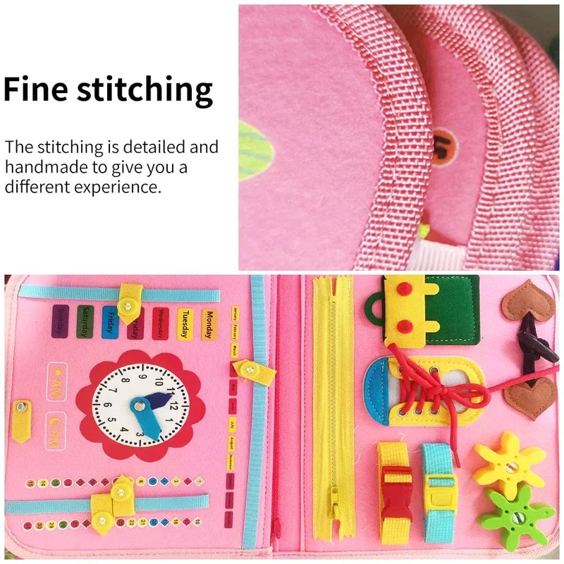 Busy Board Montessori-Spielzeug für Kleinkinder, sensorisches Spielzeug, Vorschullernen, pädagogische Reiseaktivitäten für Jungen, Feinmotorik