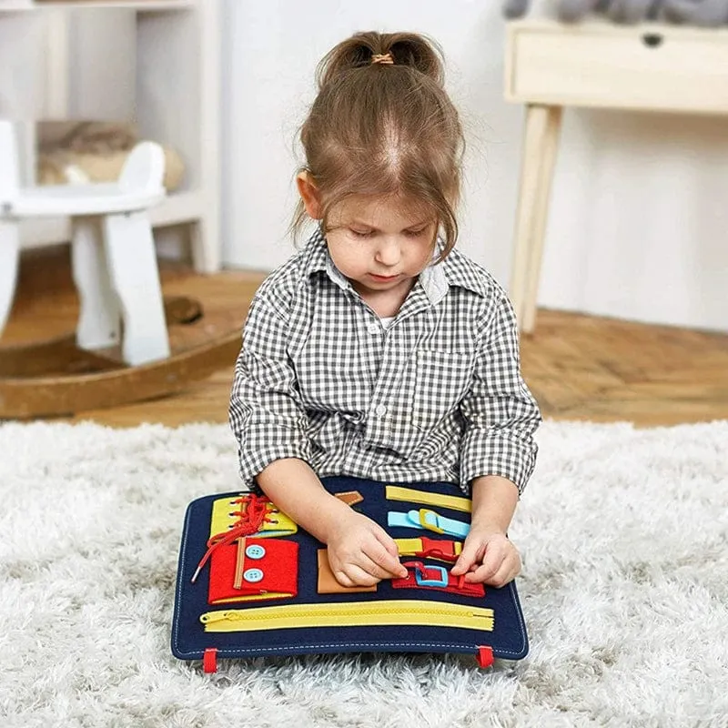 Busy Board Montessori-Spielzeug für Kleinkinder, sensorisches Spielzeug, Vorschullernen, pädagogische Reiseaktivitäten für Jungen, Feinmotorik