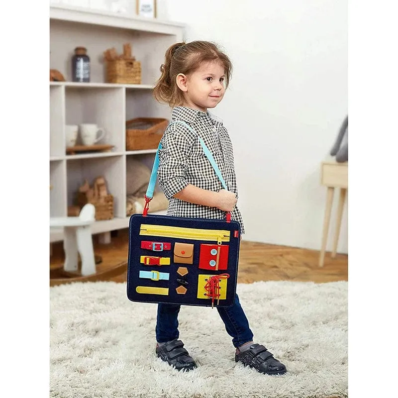 Busy Board Montessori-Spielzeug für Kleinkinder, sensorisches Spielzeug, Vorschullernen, pädagogische Reiseaktivitäten für Jungen, Feinmotorik