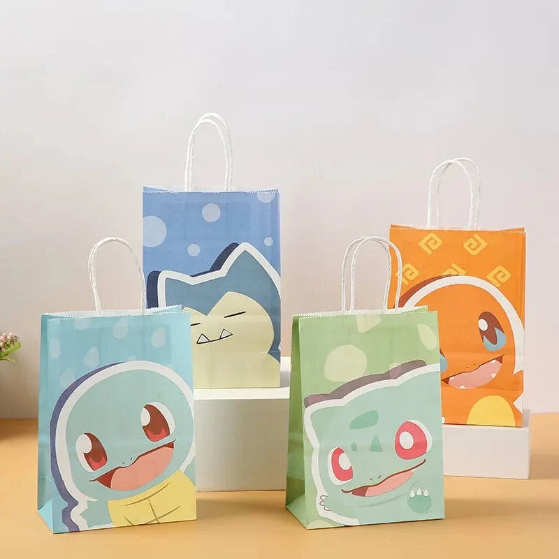 12 Teile/satz Neue Pokemon Pikachu Party Supplies Geschenk Tasche flache tasche Kinder Cartoon Thema Glücklich Geburtstag Candy Tasche Spielzeug Liefert
