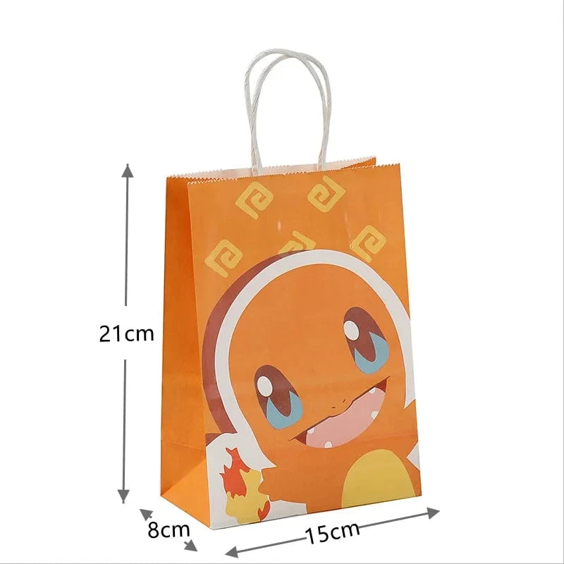 12 Teile/satz Neue Pokemon Pikachu Party Supplies Geschenk Tasche flache tasche Kinder Cartoon Thema Glücklich Geburtstag Candy Tasche Spielzeug Liefert