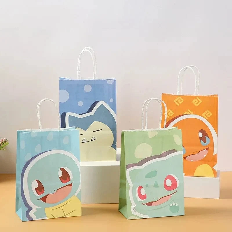 12 Teile/satz Neue Pokemon Pikachu Party Supplies Geschenk Tasche flache tasche Kinder Cartoon Thema Glücklich Geburtstag Candy Tasche Spielzeug Liefert