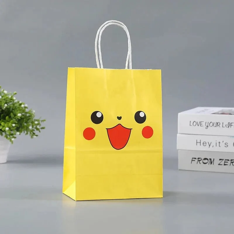 12 Teile/satz Neue Pokemon Pikachu Party Supplies Geschenk Tasche flache tasche Kinder Cartoon Thema Glücklich Geburtstag Candy Tasche Spielzeug Liefert