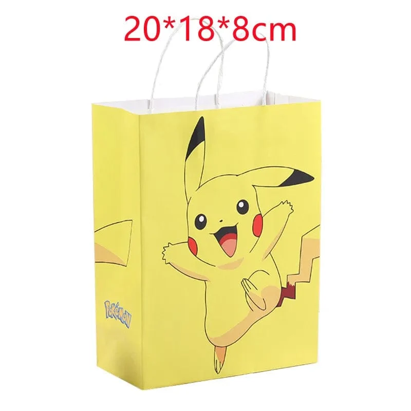 12 Teile/satz Neue Pokemon Pikachu Party Supplies Geschenk Tasche flache tasche Kinder Cartoon Thema Glücklich Geburtstag Candy Tasche Spielzeug Liefert
