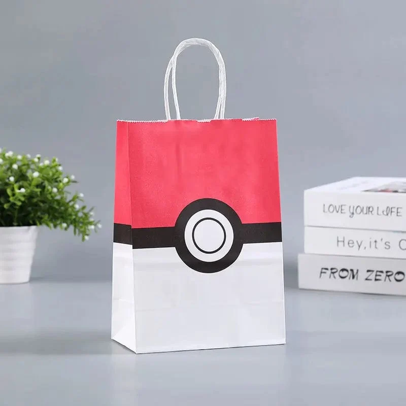 12 Teile/satz Neue Pokemon Pikachu Party Supplies Geschenk Tasche flache tasche Kinder Cartoon Thema Glücklich Geburtstag Candy Tasche Spielzeug Liefert
