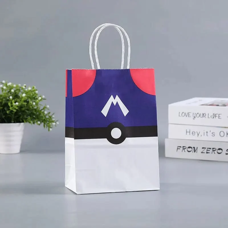 12 Teile/satz Neue Pokemon Pikachu Party Supplies Geschenk Tasche flache tasche Kinder Cartoon Thema Glücklich Geburtstag Candy Tasche Spielzeug Liefert