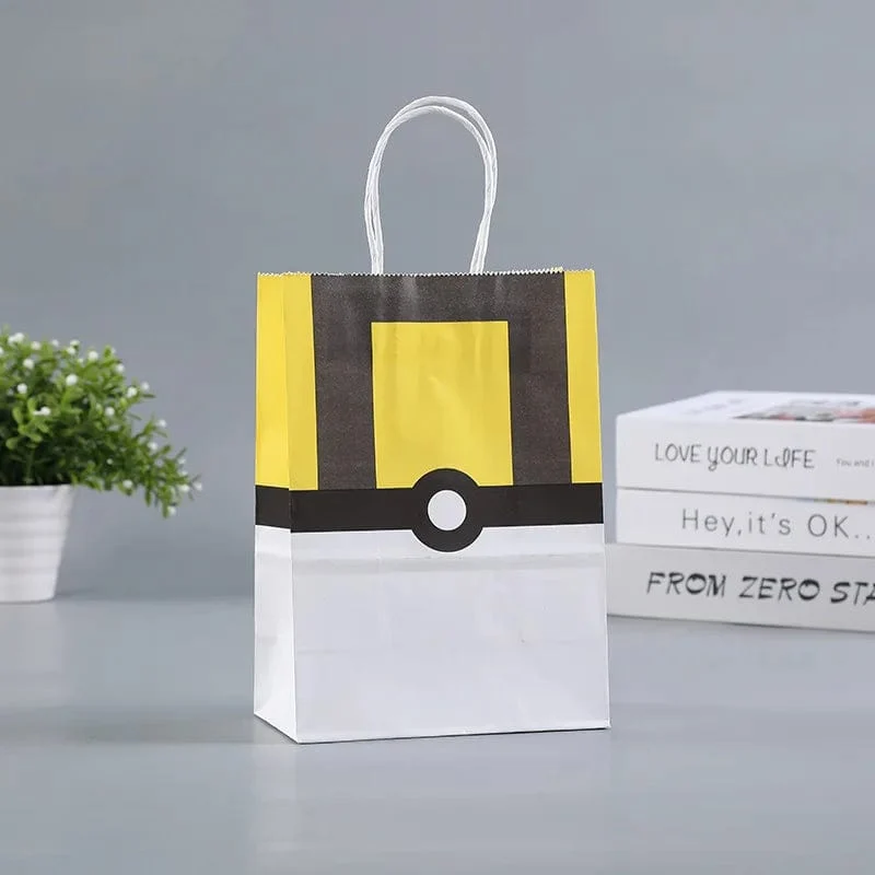 12 Teile/satz Neue Pokemon Pikachu Party Supplies Geschenk Tasche flache tasche Kinder Cartoon Thema Glücklich Geburtstag Candy Tasche Spielzeug Liefert