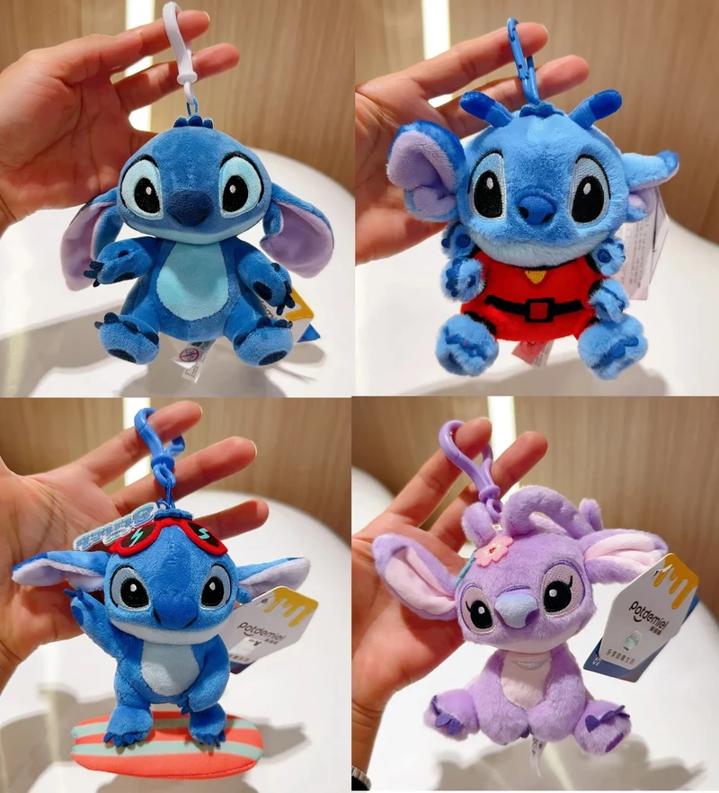 Original Disney Toy Story Stich Kawaii Winnie Lotso Plüsch Puppe Cartoon Gefüllte Anime Keychain Anhänger Band Spielzeug Geschenk Für Kinder