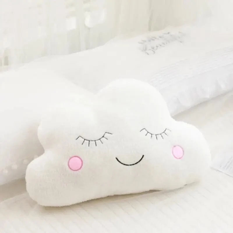 Neue Gefüllte Wolke Mond Sterne Regentropfen Plüsch Kissen Weiche Kissen Spielzeug Für Kinder Baby Kinder Mädchen Weihnachten Geschenk Zimmer Auto Dekor