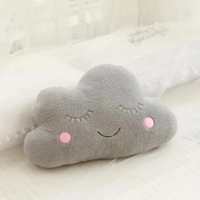 Neue Gefüllte Wolke Mond Sterne Regentropfen Plüsch Kissen Weiche Kissen Spielzeug Für Kinder Baby Kinder Mädchen Weihnachten Geschenk Zimmer Auto Dekor