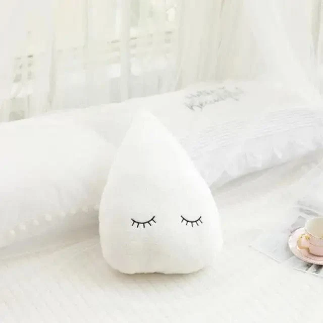 Neue Gefüllte Wolke Mond Sterne Regentropfen Plüsch Kissen Weiche Kissen Spielzeug Für Kinder Baby Kinder Mädchen Weihnachten Geschenk Zimmer Auto Dekor