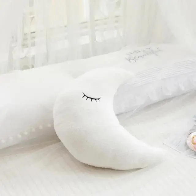 Neue Gefüllte Wolke Mond Sterne Regentropfen Plüsch Kissen Weiche Kissen Spielzeug Für Kinder Baby Kinder Mädchen Weihnachten Geschenk Zimmer Auto Dekor
