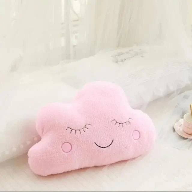 Neue Gefüllte Wolke Mond Sterne Regentropfen Plüsch Kissen Weiche Kissen Spielzeug Für Kinder Baby Kinder Mädchen Weihnachten Geschenk Zimmer Auto Dekor
