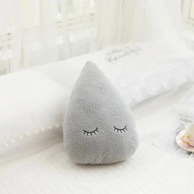 Neue Gefüllte Wolke Mond Sterne Regentropfen Plüsch Kissen Weiche Kissen Spielzeug Für Kinder Baby Kinder Mädchen Weihnachten Geschenk Zimmer Auto Dekor