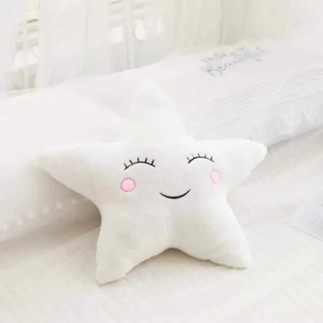 Neue Gefüllte Wolke Mond Sterne Regentropfen Plüsch Kissen Weiche Kissen Spielzeug Für Kinder Baby Kinder Mädchen Weihnachten Geschenk Zimmer Auto Dekor