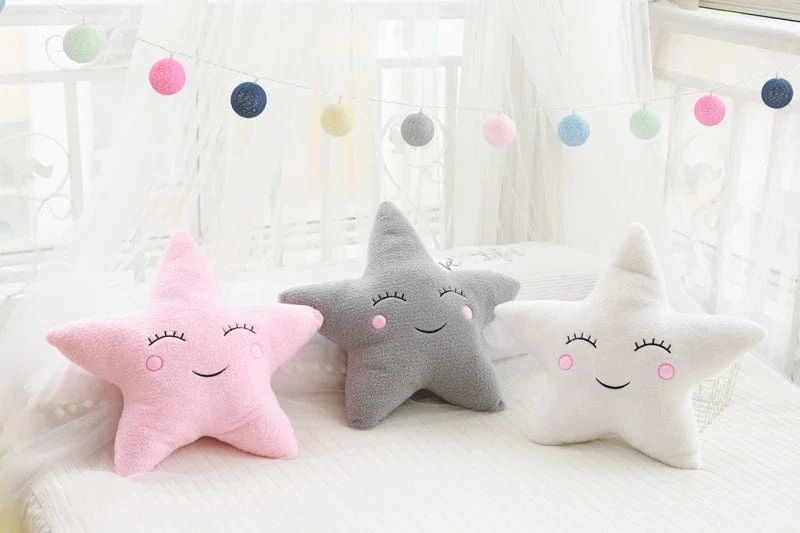 Neue Gefüllte Wolke Mond Sterne Regentropfen Plüsch Kissen Weiche Kissen Spielzeug Für Kinder Baby Kinder Mädchen Weihnachten Geschenk Zimmer Auto Dekor