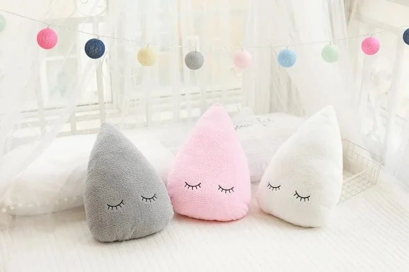 Neue Gefüllte Wolke Mond Sterne Regentropfen Plüsch Kissen Weiche Kissen Spielzeug Für Kinder Baby Kinder Mädchen Weihnachten Geschenk Zimmer Auto Dekor